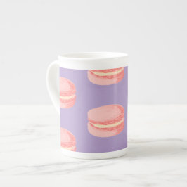 Caneca De Porcelana Macarons Rosa