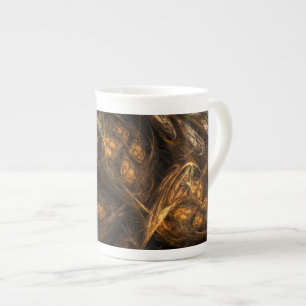 Caneca De Porcelana Mãe Terra Abstrato de Arte