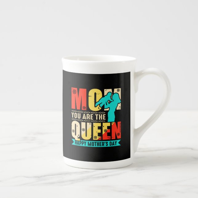 Caneca De Porcelana Mãe Você É A Rainha (Direita)
