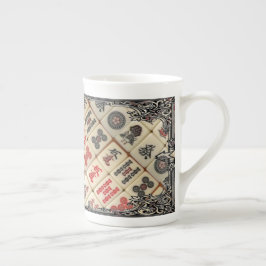 Caneca De Porcelana Mahjong