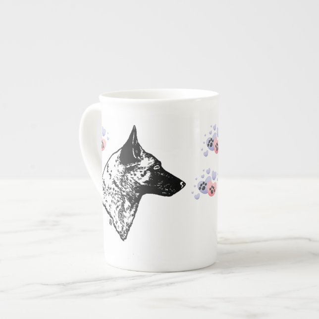 Caneca De Porcelana Malinois belgas (Frente Esquerda)