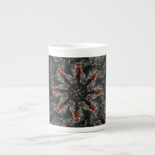 Caneca De Porcelana Mandala - 0026 - Muitos Núcleos B Corados