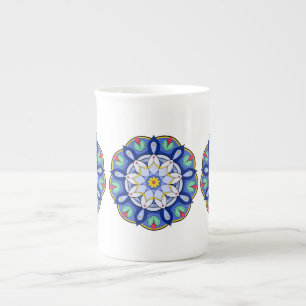 Caneca De Porcelana Mandala Padrão 01