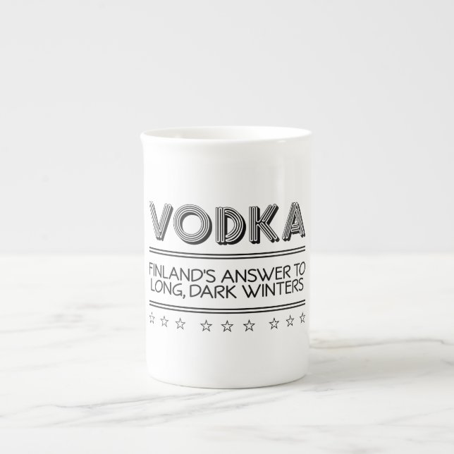 Caneca De Porcelana Mantas personalizadas VODKA (Frente)