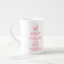 Caneca De Porcelana Mantenha a Calma e Faça Yoga