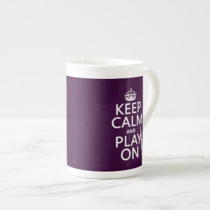 Caneca De Porcelana Mantenha a calma e o jogo em (clarinete) (alguma