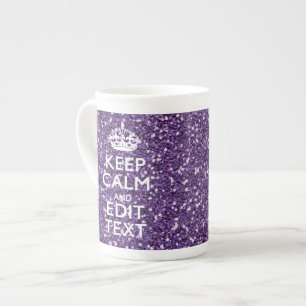 Caneca De Porcelana Mantenha o malva calmo e roxo