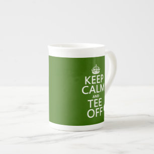 Caneca De Porcelana Mantenha presentes do golfe da calma e do T fora
