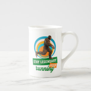 Caneca De Porcelana Mantenha-Se Legendário, Continue Correndo Engraçad