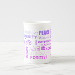 Caneca De Porcelana Mantra I AM Inspirational High Vibe Words