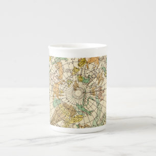Caneca De Porcelana Mapa de constelações e Gráficos do Céu do Sul