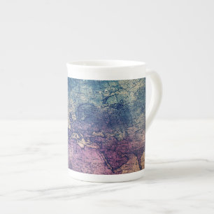 Caneca De Porcelana Mapa do Mundo Celestial Roxo (13)