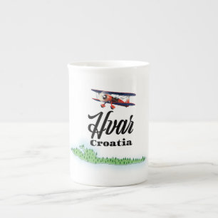 Caneca De Porcelana mapa Hvar Croácia