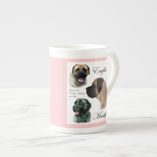 Caneca De Porcelana Mastiff Art Inglês (Frente Esquerda)