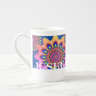 Caneca De Porcelana Mata de porcelana personalizada boho mandala