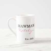Mawmaw de Nome Personalizado Fofo Ano de Fundação