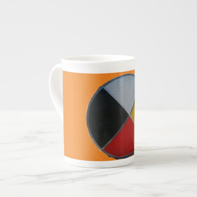Caneca De Porcelana Medicine Wheel China Mug (Frente Esquerda)