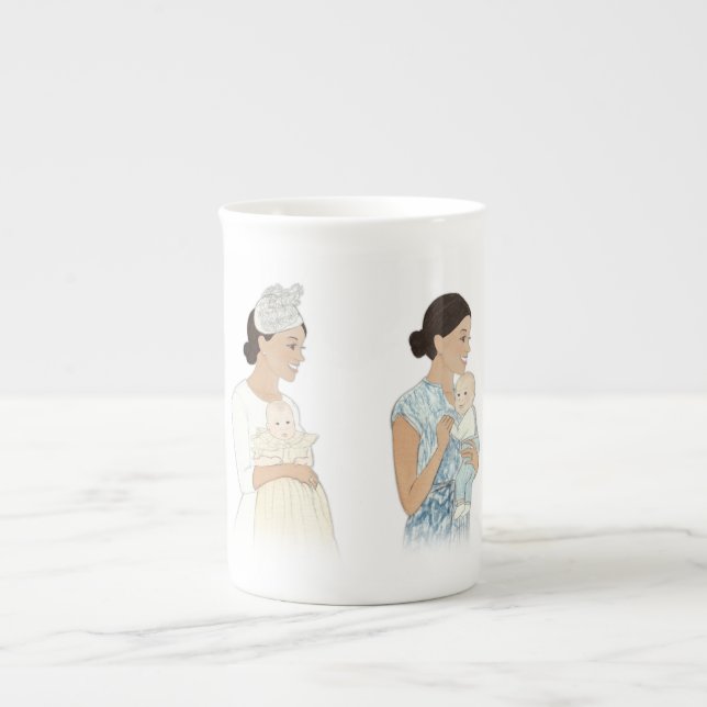Caneca De Porcelana Meghan Markle Madame Mug com Baby Archie! (Frente)