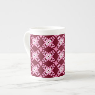 Caneca De Porcelana meio século Atômica Moderno - Vinho Borgonha