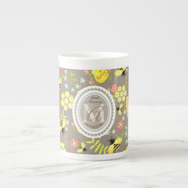 Caneca De Porcelana Mel de Cinza
