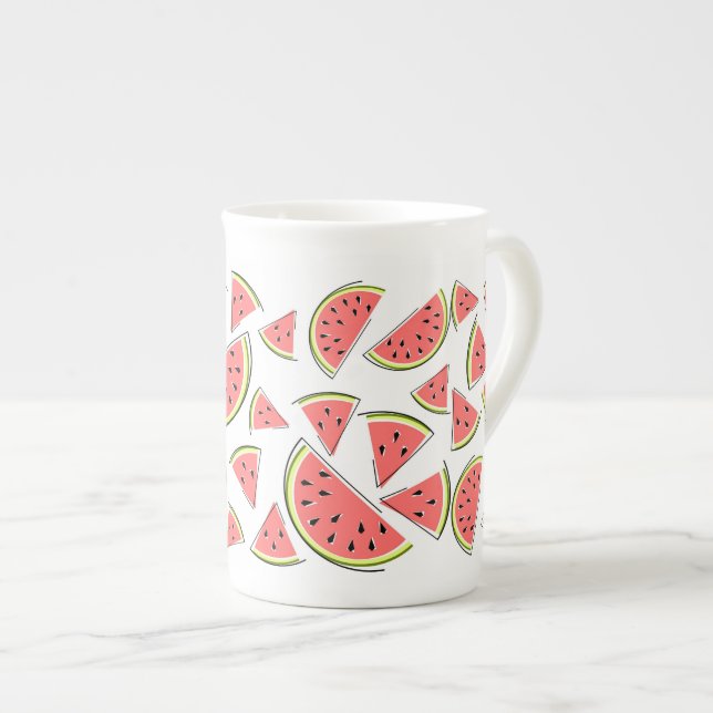 Caneca De Porcelana Melancia Multi (Frente Esquerda)