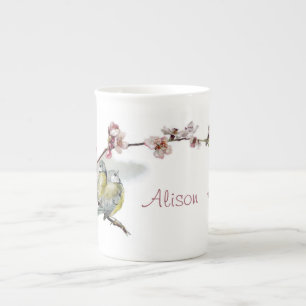 Caneca De Porcelana Melharucos azuis do vintage