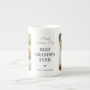 Caneca De Porcelana Melhor Avô Modernista Minimalista Multi Foto