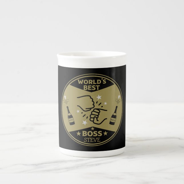 Caneca De Porcelana Melhor Chefe do Mundo (Frente)