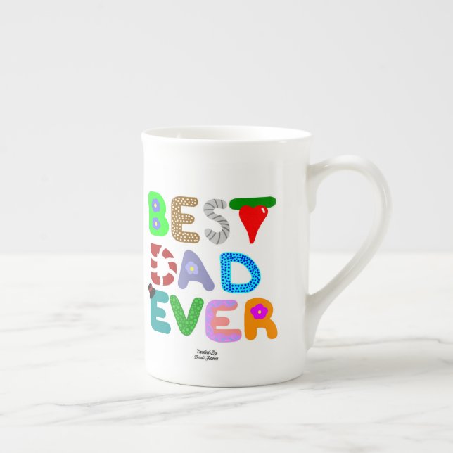 Caneca De Porcelana Melhor Pai Alguma Vez Osso da China Mug (Direita)