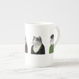 Caneca De Porcelana MEN CATS Bone China Cumba