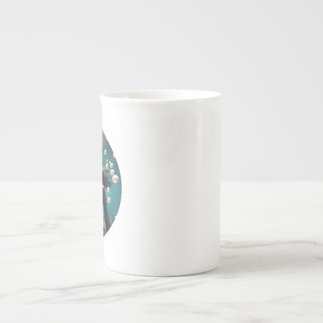 Caneca De Porcelana Mergulhadores A Steampunk Para Pérolas (Frente)