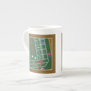 Caneca De Porcelana Mesa de casino com calça e dispositivo