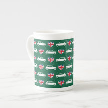 Mini Cooper Hearts Britânicos - Green Bone China M