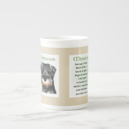 Caneca De Porcelana Miniatura Schnauzer Puppy Heritage