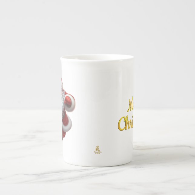 Caneca De Porcelana Minimal Christmas Mug | Line Art Tree | KaliraArts (Frente)
