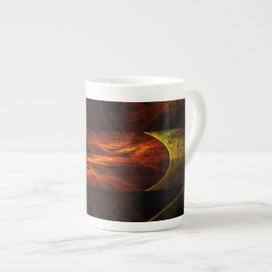 Caneca De Porcelana Mística Abstrato da selva