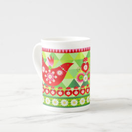 Caneca De Porcelana Mod Scandi Holiday Bone China Specialty Mug