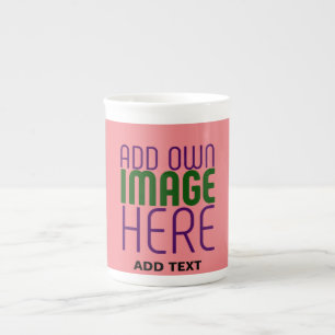 CANECA DE PORCELANA MODELO MODERNO EDITABLE SALMON PINK IMAGE