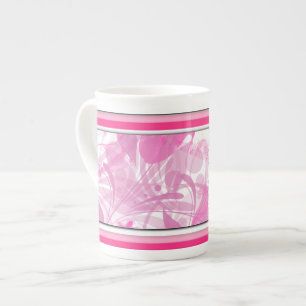 Caneca De Porcelana Moderno cor-de-rosa - Osso da China
