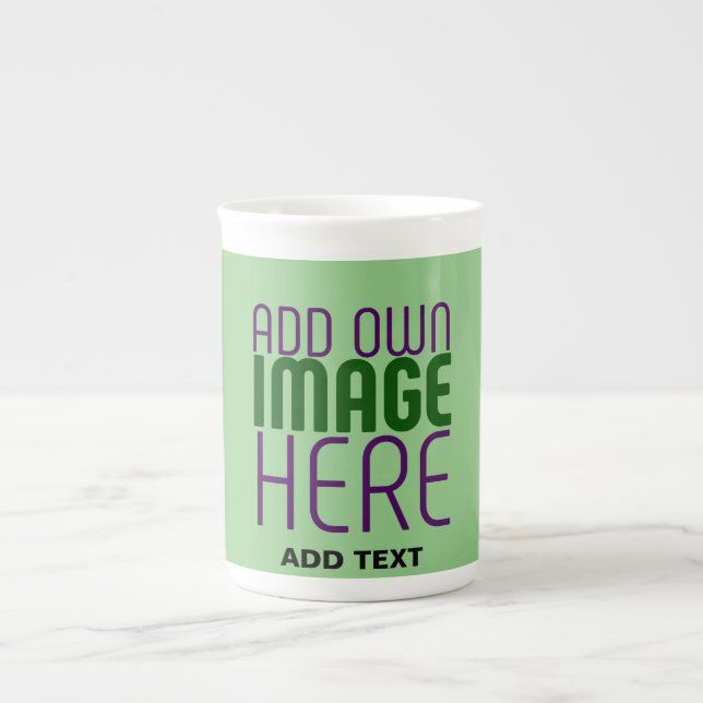 CANECA DE PORCELANA MODERNO EDITABLE MINT GREEN IMAGE MODELO (Frente)