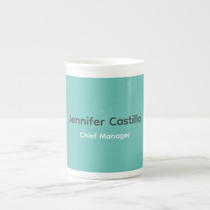 Caneca De Porcelana Moderno minimalista branco preto comum