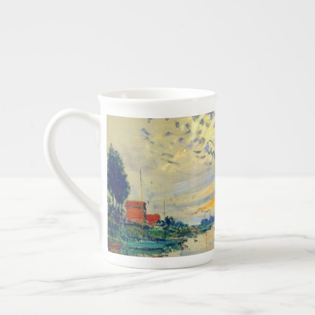 Caneca De Porcelana Monet Sailboat no Le Petit-Gennevilliers (Esquerda)