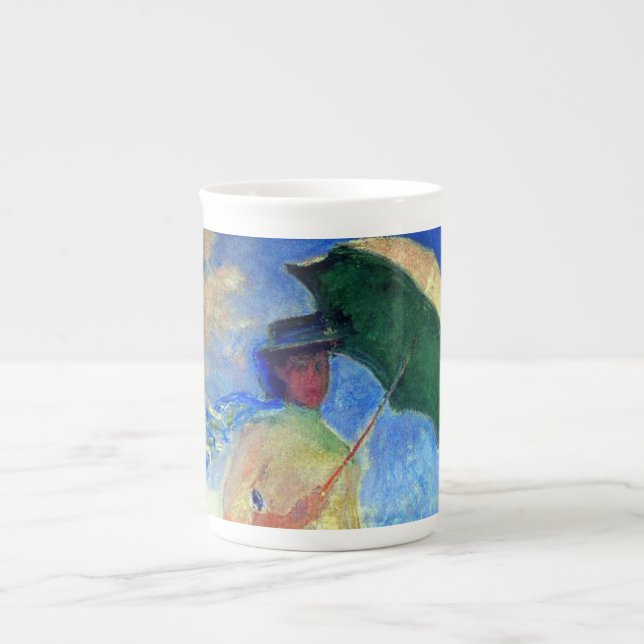 Caneca De Porcelana Monet Woman with a Parasol Facing Right (Frente)