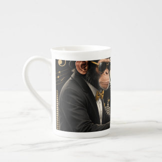 Caneca De Porcelana Monkey Playing Piano Music Poster – I Am Music