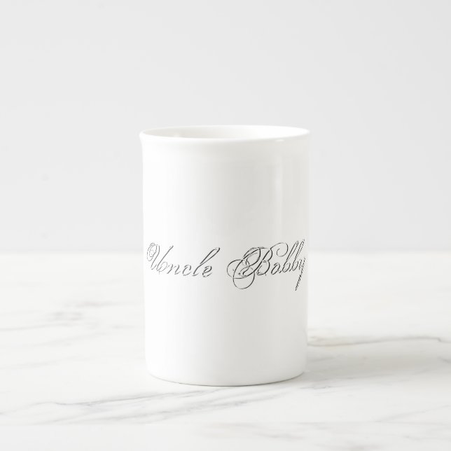 Caneca De Porcelana Monograma 3d de Letra Mínima (Frente)