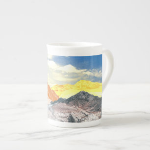 Caneca De Porcelana Montanhas (montagem fotográfica) 1