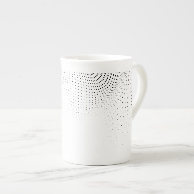 Caneca De Porcelana Mug China de Osso de Meia Bolinhas (Frente Esquerda)