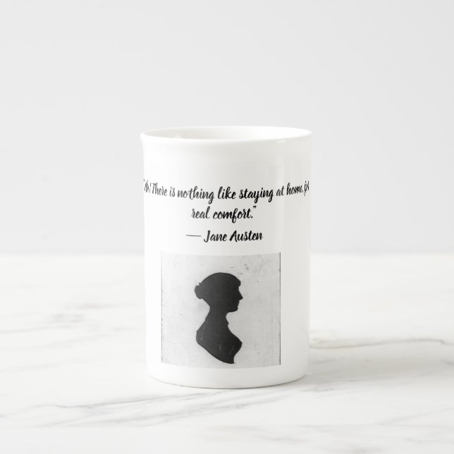 Caneca De Porcelana Mug com a citação de Jane Austen (Frente)