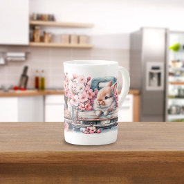 Caneca De Porcelana Mug da Especialidade Chinesa "Springtime Bunnies"