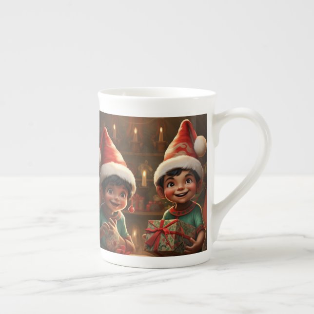 Caneca De Porcelana Mug da Especialidade do Elf de Natal Americano Mex (Direita)